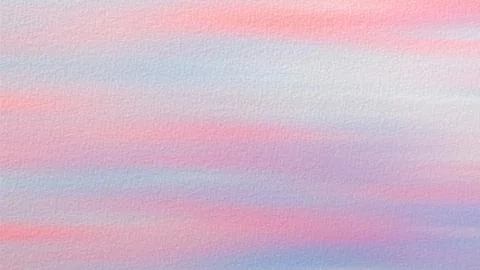 Abstract blurred colorful cloudy sky at sunset, watercolor painting on textur Stock Illustration