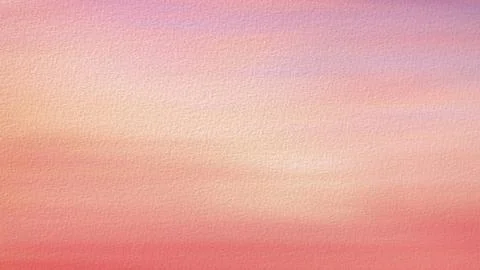 Abstract blurred colorful cloudy sky at sunset, watercolor painting on textur Stock Illustration