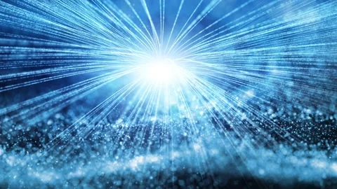 Abstract blurred digital optical fiber network Stock Footage 229004633