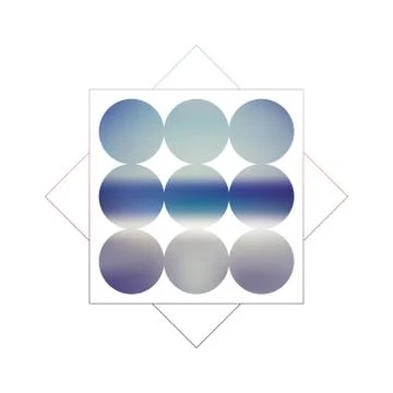 Abstract blurred geometric vector background with circles and gradient fill Stock Illustration
