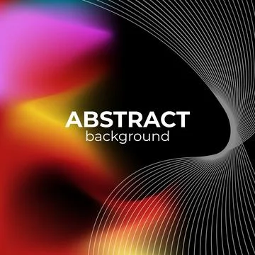 Abstract Blurred Gradient Background Colors With Wave Curve Effect Stock Illustration