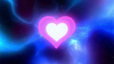 Abstract blurred gradient background colours with dynamic effect heart Stock Footage 303361517