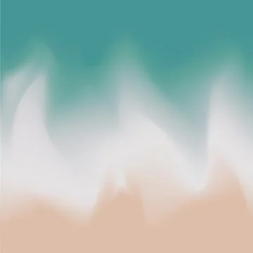 Abstract blurred gradient background. Sandy beach, turquoise sea with foam Stock Illustration