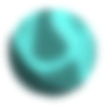 Abstract blurred gradient circle with turquoise and dark green colors Stock Illustration