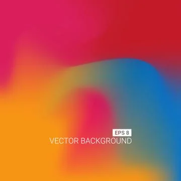 Abstract blurred gradient mesh background. Colorful smooth banner template Stock Illustration
