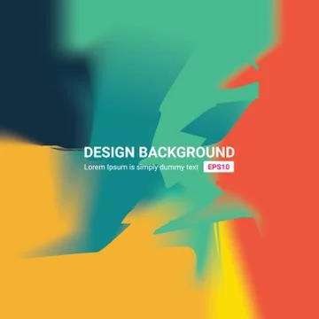 Abstract blurred gradient mesh background. Colorful smooth banner template Stock Illustration