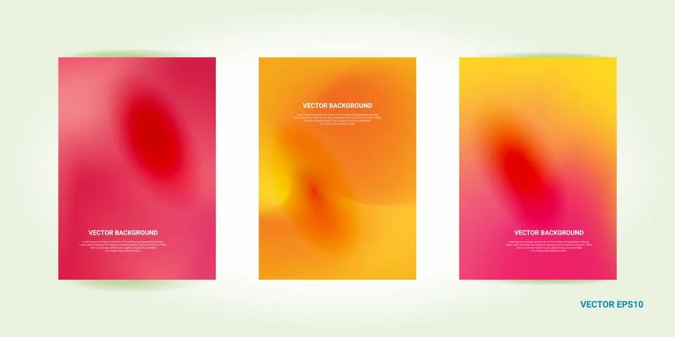 Abstract blurred gradient mesh background. Colorful smooth banner template Illustrazione stock