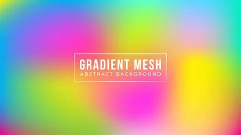 Abstract blurred gradient mesh background in vivid rainbow colors. Colorful.. Illustrazione stock
