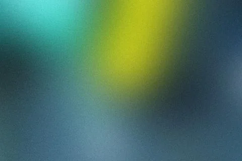 Abstract blurred gradient mesh background in blue and yellow tones with grain Foto stock