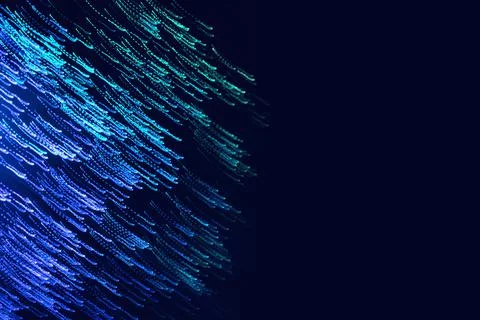 Abstract blurred gradient neon  light on the dark blue background Stock Photos