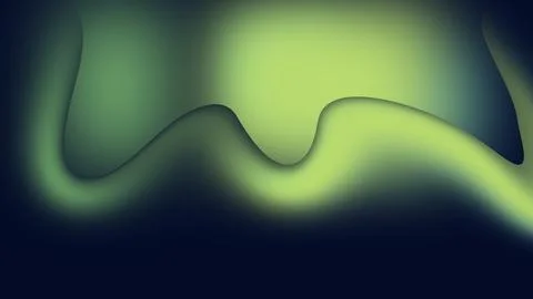 Abstract blurred green gradient flowing wave background with abstract, gradie Stock Illustration