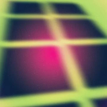 Abstract Blurred Grid Pattern with Pink and Yellow Light on Dark Background with Stock Illustration