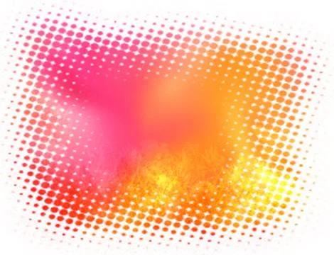 Abstract blurred halftone background in pink and yellow Stock Illustration