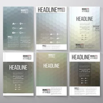 Abstract blurred hexagonal backgrounds. Brochure, flyer or report for business Stock Illustration
