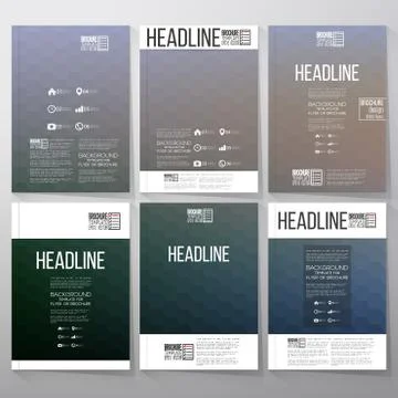 Abstract blurred hexagonal backgrounds. Brochure, flyer or report for business Stock Illustration