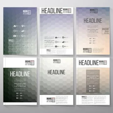 Abstract blurred hexagonal backgrounds. Brochure, flyer or report for business Stock Illustration