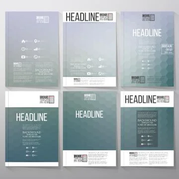 Abstract blurred hexagonal backgrounds. Brochure, flyer or report for business Stock Illustration