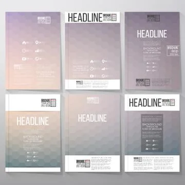 Abstract blurred hexagonal backgrounds. Brochure, flyer or report for business Stock Illustration