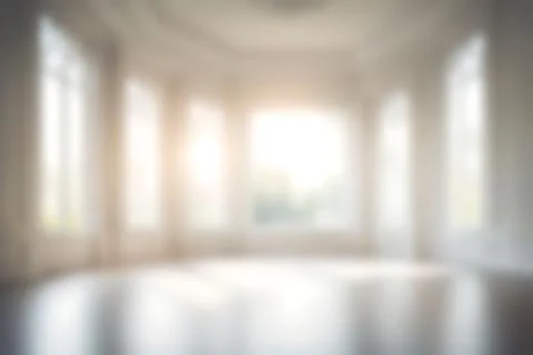 Abstract blurred image of blank hall room with soft light for background usag Stock Photos
