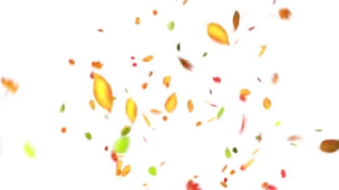 Abstract Blurred Leaf Falling seamless loop 3D Alpha Channel Loop Animation. Stock Footage 145443824