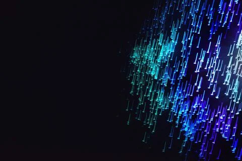 Abstract blurred light on the black background Stock Photos