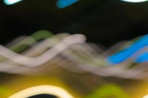 Abstract blurred light trails with slow shutter speed effect creating a dream Stock Photos