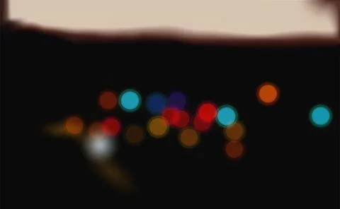 Abstract blurred lights background with colorful bokeh effect on dark backdro イラスト素材
