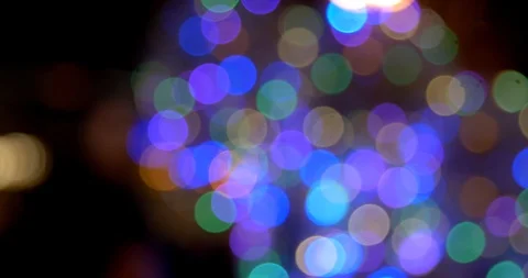 Abstract blurred lights with bokeh flickering at night Stockbeeldmateriaal 123476747