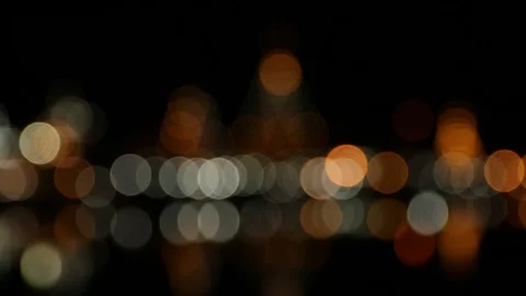 Abstract blurred lights at the night Stock Footage 105941356