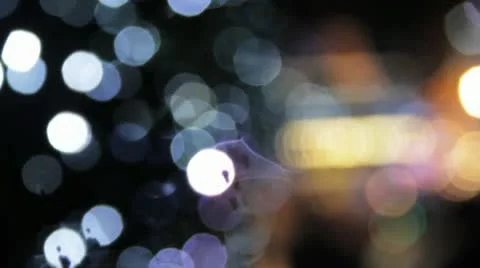Abstract blurred lights - red gold and blue Stock Footage 10591373