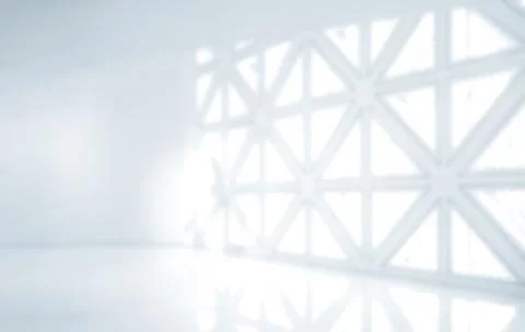 Abstract blurred modern workspace background, white modern indoor interior .. Stock Photos