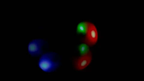 Abstract blurred multicolored glare from the backlight of a fidget spinner. Stock Footage 154104045