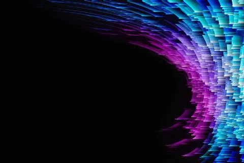 Abstract blurred neon gradient light on the black background Foto stock