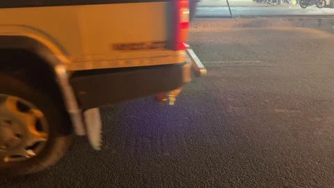 Abstract Blurred Night Traffic with Vehicles on Urban Road in Bhubaneswar Video stock 337983339