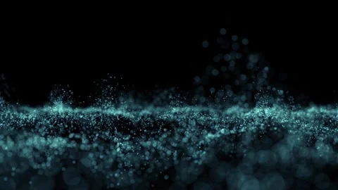 Abstract blurred particles on black background Stock Footage 319420590