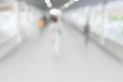 Abstract blurred path way with Blurring people,Blurry business man Walk Based on Stock Photos