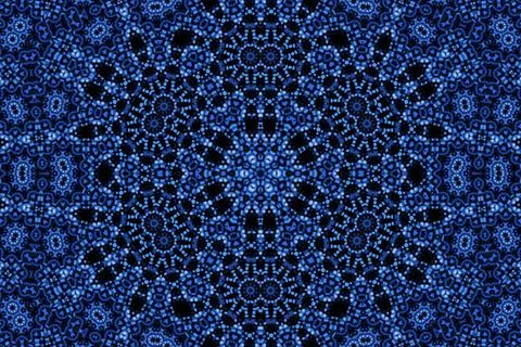 Abstract blurred pattern background Dark background with unfocused blue bu... Stock Photos