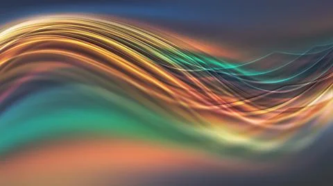 Abstract Blurred Rainbow Lines Stock Illustration