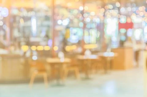 Abstract blurred restaurant interior background Stock Photos
