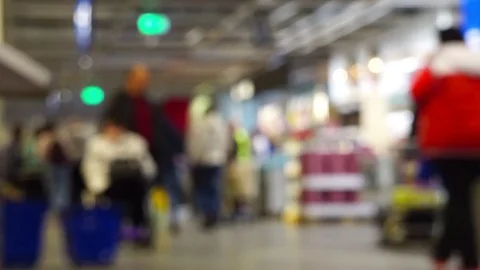 Abstract Blurred shopping mall background with decorations Видео 70572307