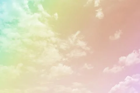 Abstract blurred soft cloud background with a pastel multicolored gradient. F Stock Photos