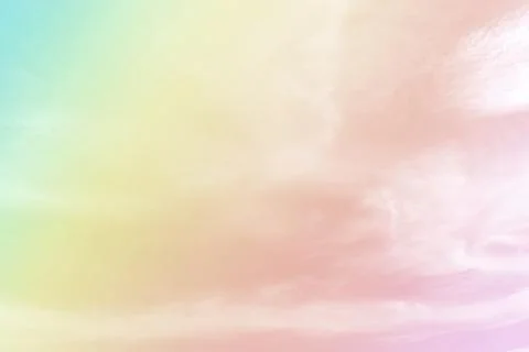 Abstract blurred soft cloud background with a pastel multicolored gradient. F Stock Photos