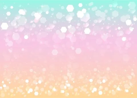 Abstract blurred soft focus bokeh of bright pink and yellow and blue backgrou 库存插图