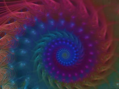 Abstract blurred spiral - digitally generated 3d illustration Stock Illustration