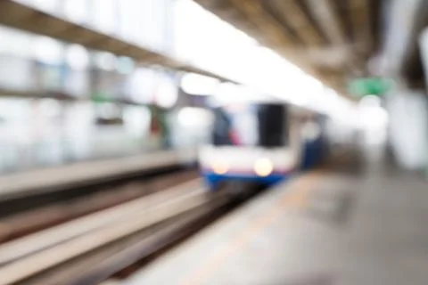 Abstract blurred train Stock Photos