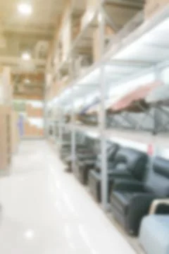 Abstract blurred of warehouse Stock Photos