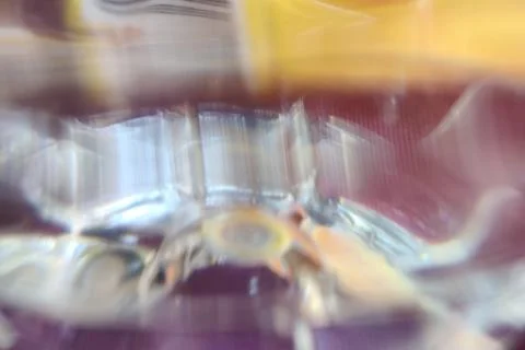 Abstract blurred water reflection creating a vibrant interplay of colors an.. 스톡 사진
