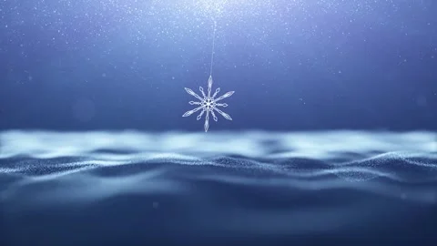 Abstract blurred waves with snowflake swinging on the string Stock Footage 339705019