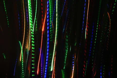 Abstract blurry background with pattern from colorful traces of lights 写真素材