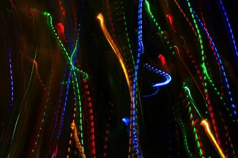 Abstract blurry background with pattern from colorful traces of lights 写真素材
